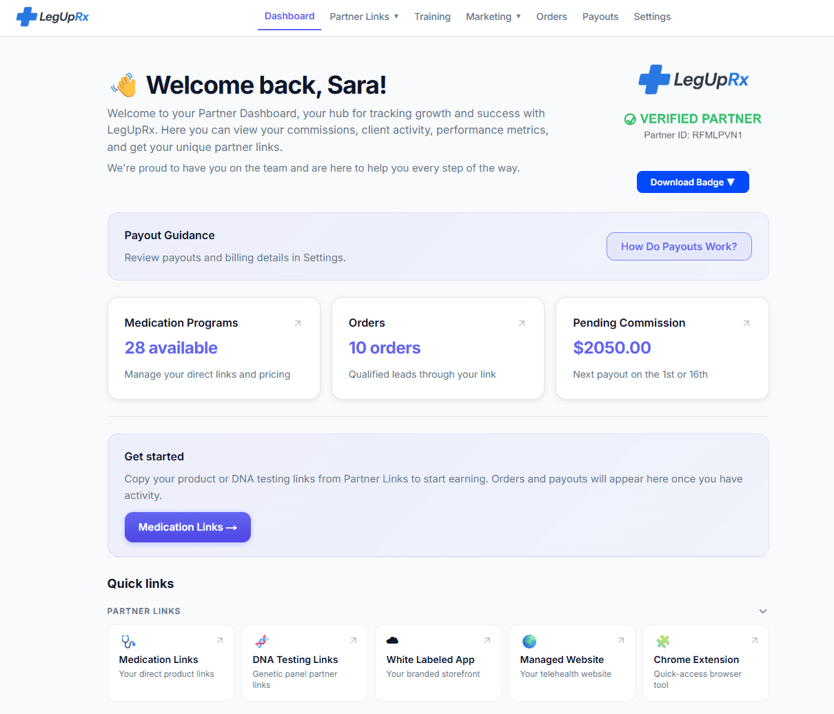 White-label telehealth app showing branded partner experience