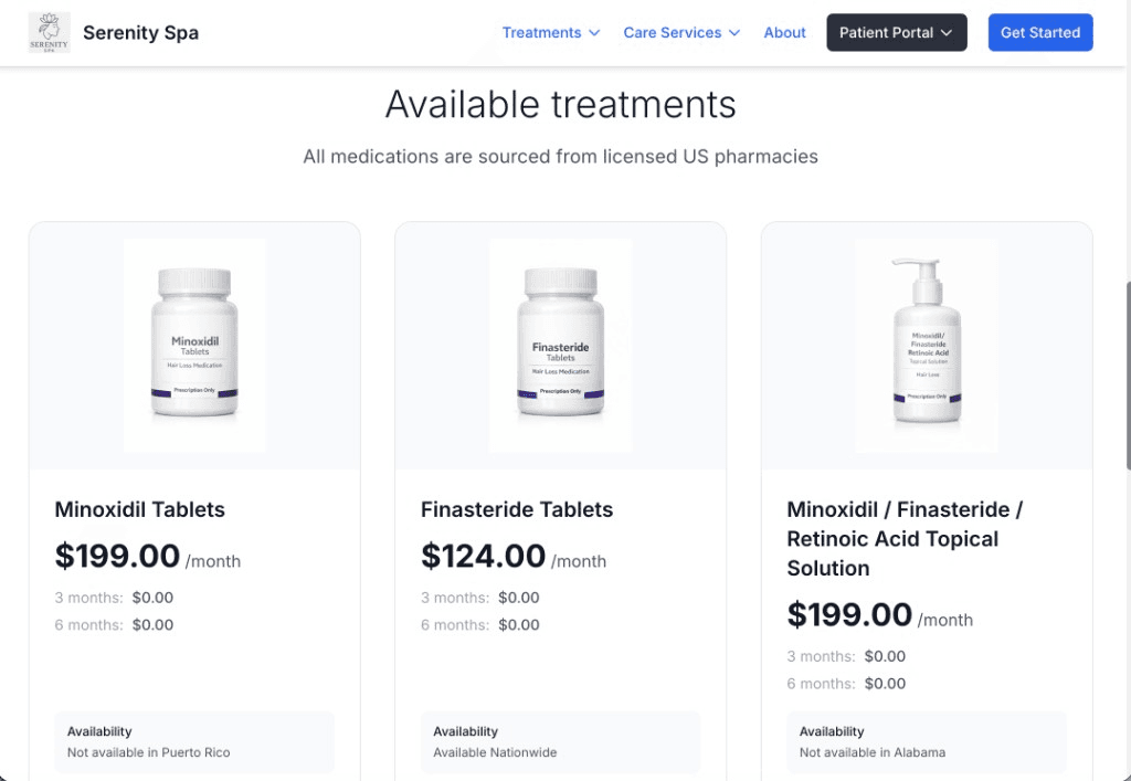 Branded hair loss program experience