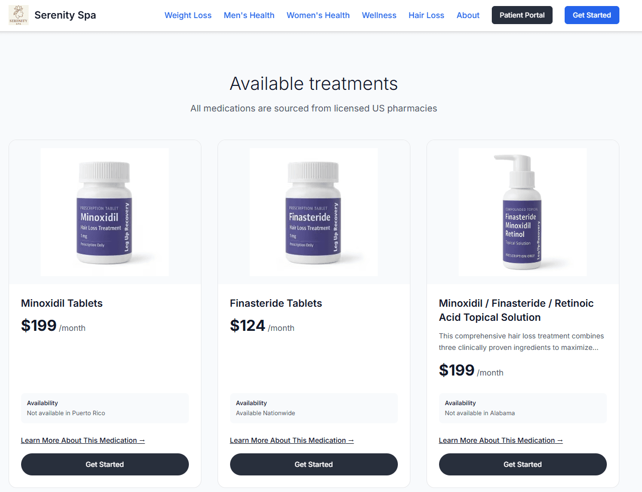 Branded hair loss program experience